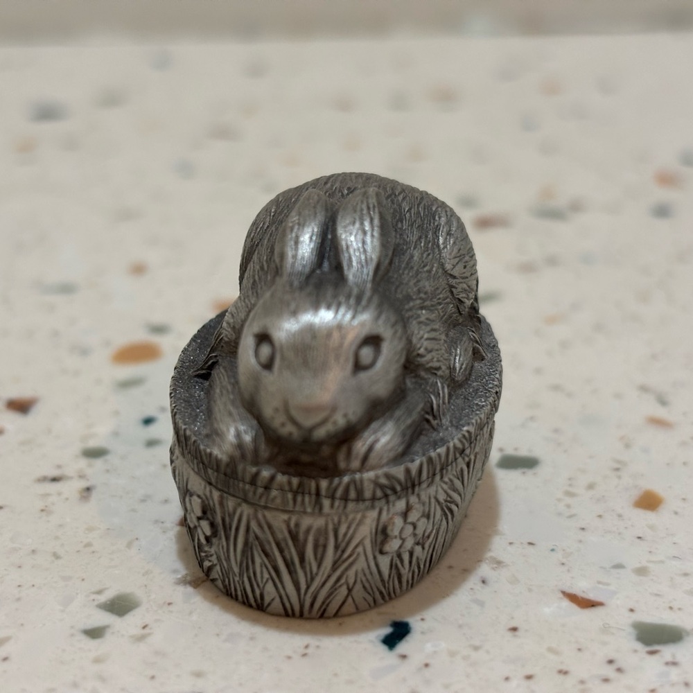 Silver Pewter Rabbit Trinket Box - Picture 3 of 7